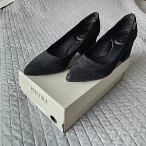 Kenneth Cole Black Suede Pump Block Hell